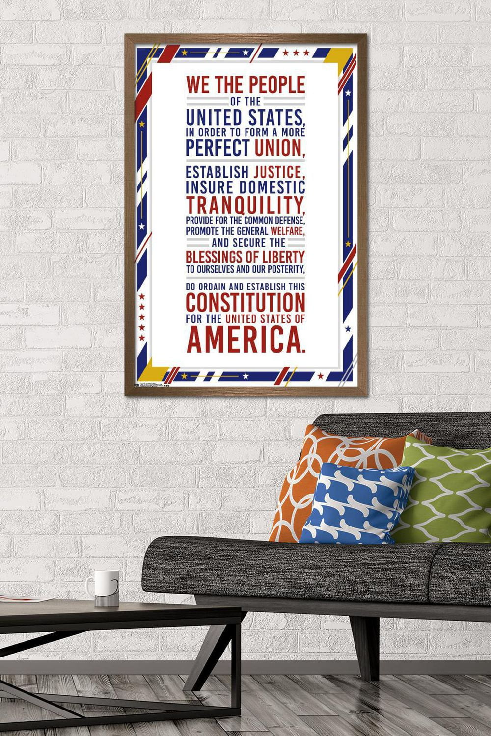 The United States Of America - Constitution Preamble Wall Poster