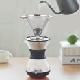 thumbnail image 2 of Lubelski Stainless Steel Home Coffee Filter Reusable Pour Over Dripper Non-slip Strainer, 2 of 7