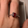 thumbnail image 4 of Garnet Engagement Rings,Sterling Silver,Wedding,Anniversary Gift Ring For Women, 4 of 4