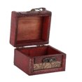 thumbnail image 2 of Mini Vintage Wooden Jewelry Box With Bronze Lock,, High Material Strength, Convenient And SpaceSaving For Storing Or Displaying Favorite Jewelry, Perfect As A Gift Or, 2 of 8