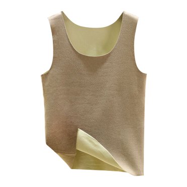Liquidation 2025 Camisoles et Débardeurs Débardeur Thermique pour Femmes Chandail en Molleton Camisole Sans Manches Couche de Base Sans Coutures Gilet Chaud Encolure Dégagée