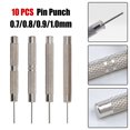 thumbnail image 4 of BTOER Watch Strap Pin Pin Punch Link Punch Pin Stick- Watch Repair Tool 0.7-1.0mm 10Pcs Bar Hammer Punch Thimble Durables, 4 of 9