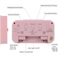 thumbnail image 4 of Battery Operated Digital Alarm Clock, 4.5 inch (about 11.4cm) Pink LCD Display Bedside Alarm Clock, 4 of 5