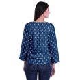 thumbnail image 4 of Moomaya Printed Button Placket Full Sleeve Top Round Neck WoMen's Casual Summer Tunic, 4 of 5