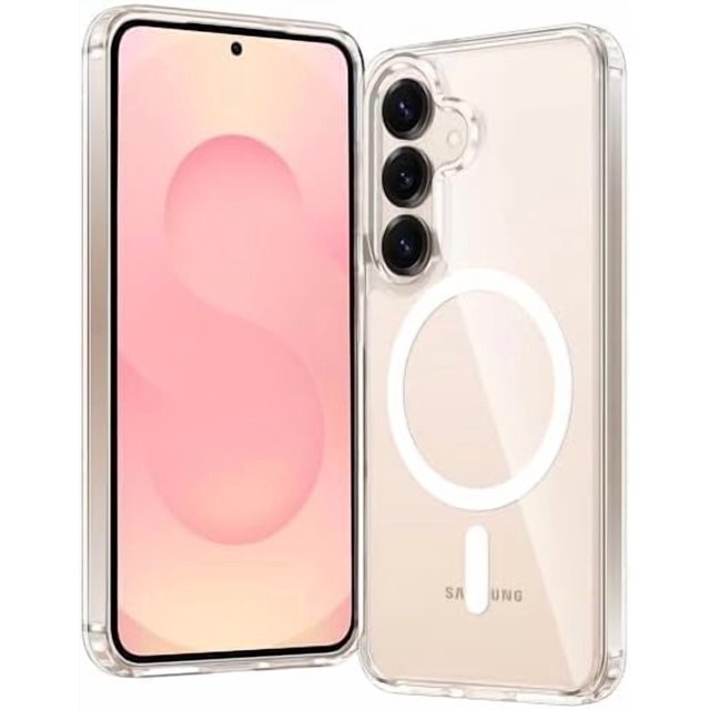 KOMI for Samsung Galaxy S25 Case: for Galaxy S24 Case Military Grade Drop Protection Anti Yellowing Cell Phone Cover - Rugged Shockproof Protective Bumper Transparent Cases Clear Magnetic