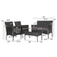thumbnail image 3 of Costway 8PCS Patio Rattan Furniture Set Cushioned Sofa Coffee Table Backyard Grey, 3 of 10
