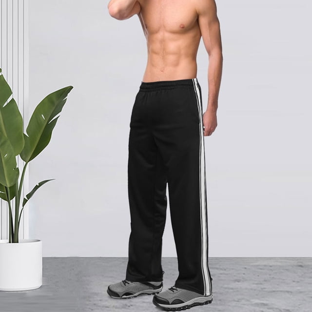 asjyhkr Mens Sweatpants Elastic Waist Drawstring Straight Leg Workout Running Casual Pants with Pockets