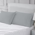 thumbnail image 4 of 100% Cotton Pillowcase, 300 Thread Count Sateen, Wrinkle Resistant, Quick Dry, Soft & Smooth, 2-Piece Set, King, Light Gray by Color Sense, 4 of 5