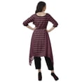 thumbnail image 4 of Moomaya Printed Kurti Kurta Pant Set Boat Neck WoMen's Asymmetric Ethnic Wear, 4 of 6
