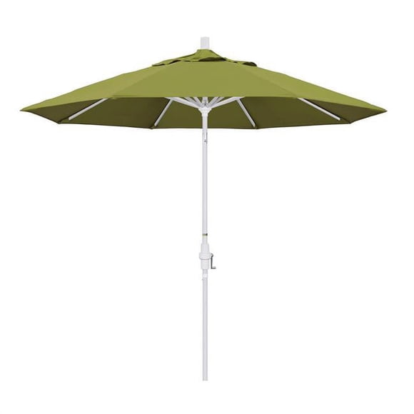 California Umbrella GSCU908170-SA11 9 ft. Aluminum Market Umbrella Collar Tilt - Matted White-Pacifica-Ginkgo