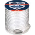thumbnail image 2 of Attwood Marine Boat Anchor Rode 11724-1 Solid Braided; 100 Foot Length x 3/8 Inch Thickness; White; Multi-Filament Polypropylene; With Thimble, 2 of 4