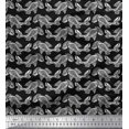 thumbnail image 1 of Soimoi Polyester Crepe Fabric Fish Block Printed Craft Fabric by The Yard 42 Inch Wide, 1 of 3