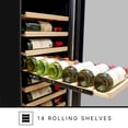 thumbnail image 4 of Kenmore Elite 111 Bottle Wine Fridge, Dual Zone 18" Built-In/Freestanding, 4 of 10
