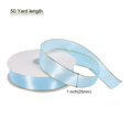 thumbnail image 2 of Unique Bargains 1 Inch 50 Yard Wide Satin Ribbon with Gold Edges Grosgrain Fabric Ribbon for Gift Wrapping, Light Blue, 2 of 7