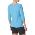 thumbnail image 2 of Hanes T-Shirt Raglan en Coton Extensible pour Femmes, TG, Turquoise Volant, 2 of 5
