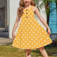 thumbnail image 3 of LOVZFMLL 2-12 Years Girls' Summer Casual Sleeveless Round Neck Button With Pockets Dress, 3 of 5
