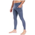 thumbnail image 3 of Sentmoon Running Tights for Men Yoga Men Men Solid Color Pocket High-Elastic Yoga Pants Control Breathable Warm Running Cycling Sports Fitness Pants for Weekend and Lounge Wear XL, 3 of 6
