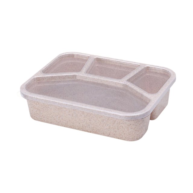 SIfdSeng Reusable Snack Pack Containers Wheat Straw Lunch Box Japanese Lunch Box Student Lunch Box Work Portable Microwave Square Snack Fast Food Box Airtight Containers Snack Packs Containers