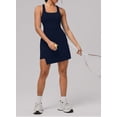 thumbnail image 4 of Robe de Tennis pour Femmes Robes Athlétiques Robe d'Entraînement Robe Jupe-Short Tenues de Golf Cachée Bleu G, 4 of 7