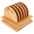 thumbnail image 1 of Non Slip Cup Coaster, Household Tea Cup Bamboo Materials Retro Style  Insulating Bamboo Cup Mat with Insulation Design for Tea Ceremony Enthusiasts Home Office, 1 of 7