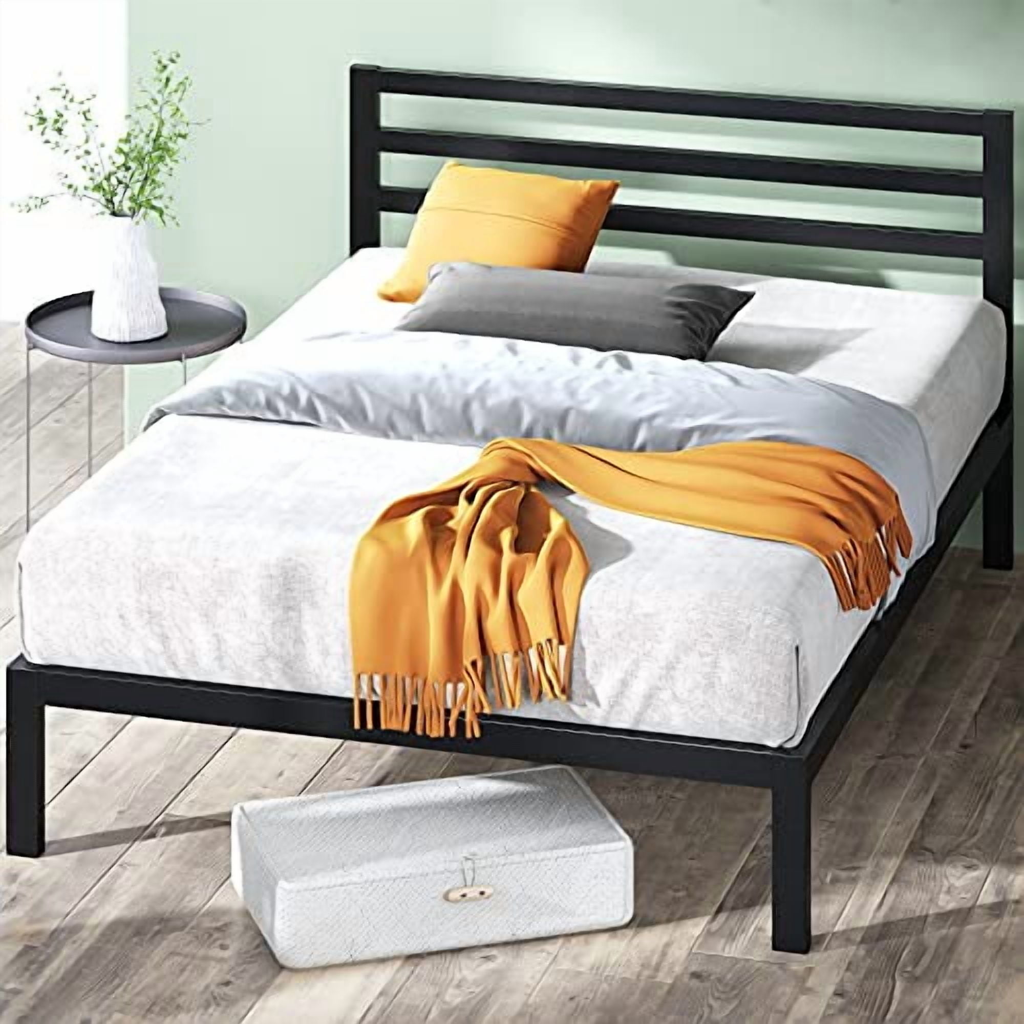 Zinus Mia 38 inch Metal Platform Bed Frame with Headboard