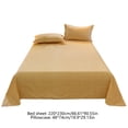 thumbnail image 3 of Wozhuo Solid Color Washed Cottons Bed Sheet And Pillowcase Set Plain Holiday Gift Duvet Sheet Three Piece Set Easter Home Decor, 3 of 7