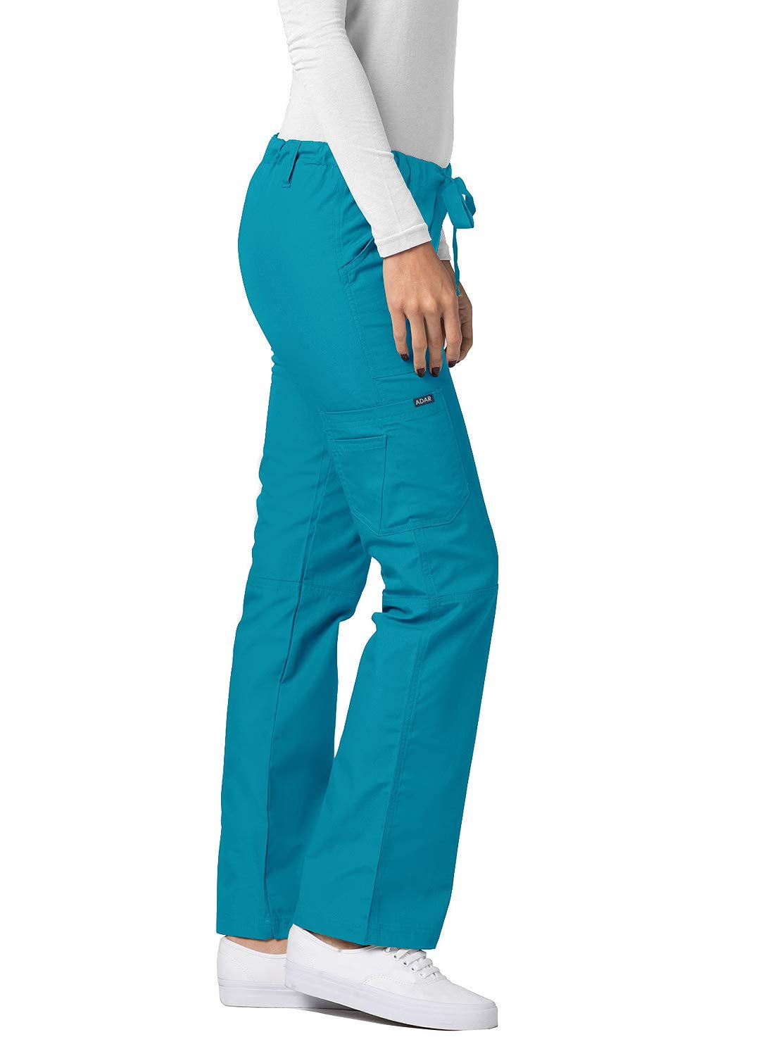 Adar Uniformes Médicaux Universels pour Femmes - Pantalon d'Uniforme à Jambe Droite avec Cordon