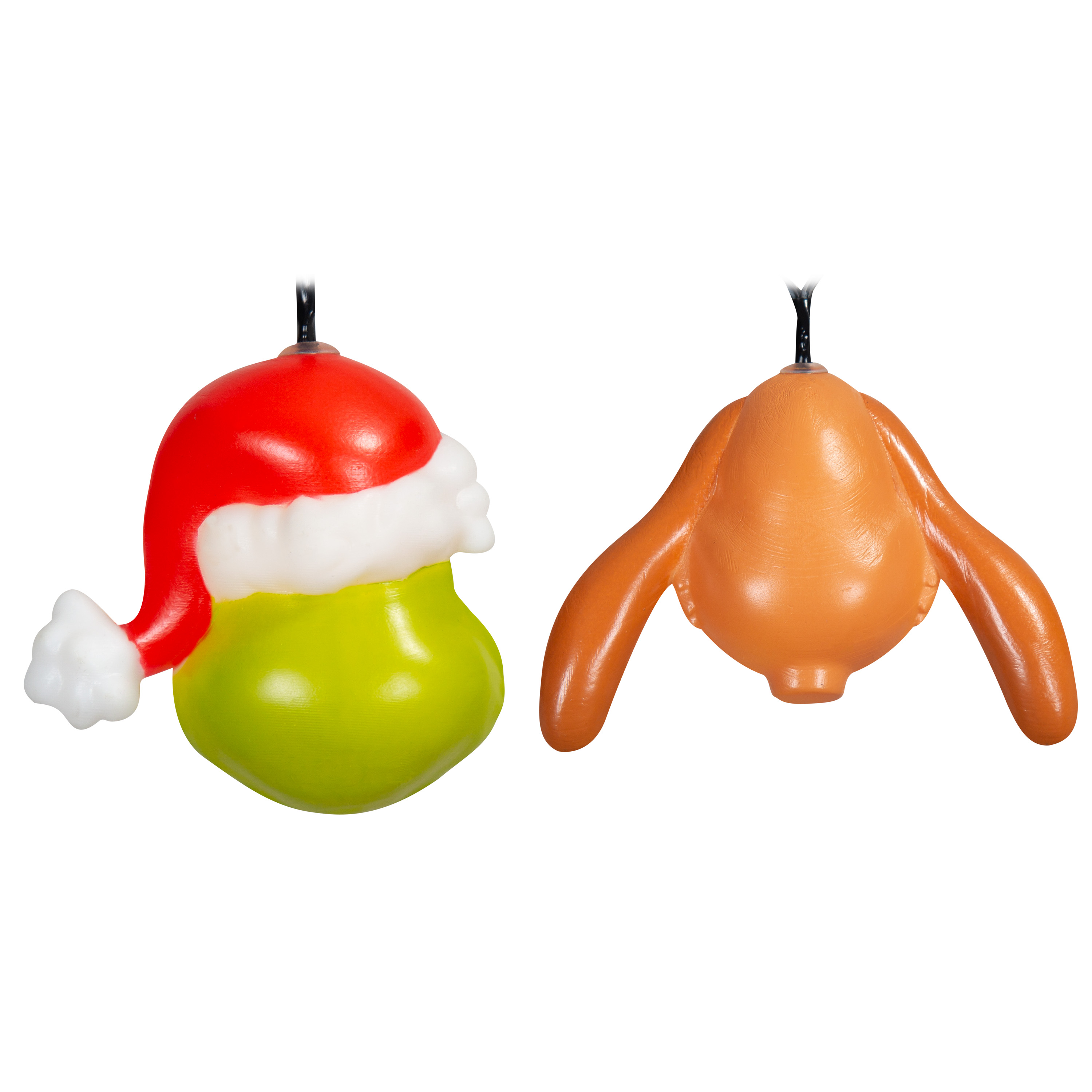 Lumières clignotantes de Noël lot de 8 têtes de Grinch et Max Dr. Seuss