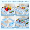 thumbnail image 4 of INFANS 8 in 1 Baby High Chair, Converts to Kids Table and Chair Set, with Drawing Whiteboard Building Block Tabletop, Suitable for Dinning Studying Playing, 4 of 9