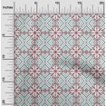 thumbnail image 2 of oneOone Cotton Poplin White Fabric Geometric Fair Isle Pattern Sewing Craft Projects Fabric Prints By Yard 42 Inch Wide, 2 of 4