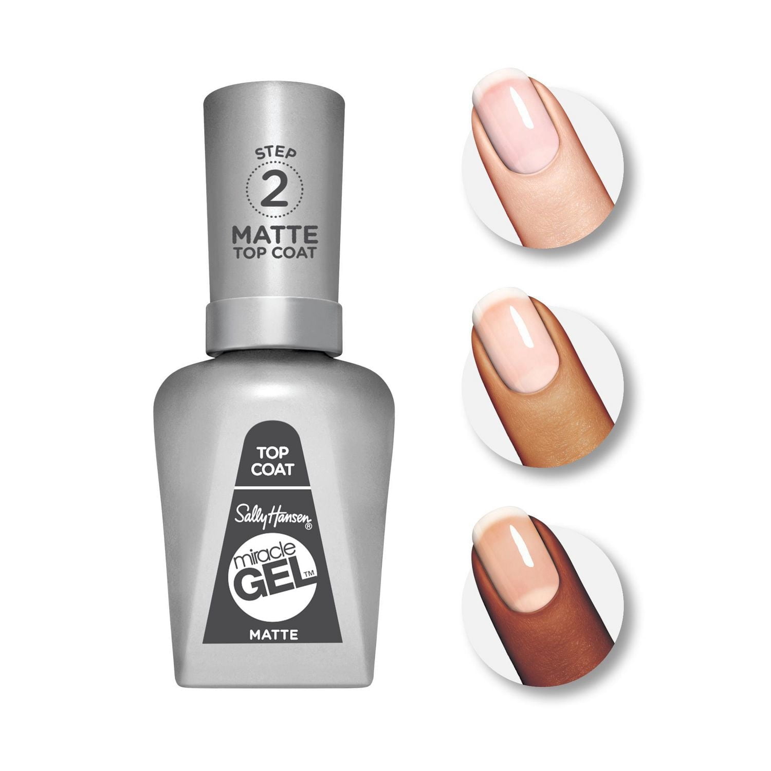 Sally Hansen - Miracle Gel™ Top Coat Activator, 2 Step Gel-like System, No UV Light Needed, Up to 8 Day of colour & shine