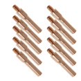 thumbnail image 1 of HILABEE 10 Pieces Red Copper Gas Shielded Weld Welding Welder Contact Nozzle 1.0mm, 1 of 9