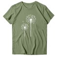 thumbnail image 4 of B91xZ Women's T-shirt d'Été Col Rond T-shirt à Manches Courtes, Vert m, 4 of 4