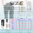thumbnail image 3 of Fgnfyis Womens Pants High Waisted Wide Leg Fashion Drawstring Elastic Trousers Comfy Straight with Pockets Women Summer Pants Grey#2 S, 3 of 5