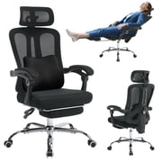 BeesClover Ergonomic Mesh Office Chair, High Back Desk Chair with Retractable Footrest