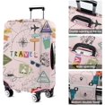 thumbnail image 3 of Travel Luggage Cover Suitcase Protector Fits 18-32 Inch Luggage Wheel Covers Patterned Travel Related Items Flower Luggage Protector Elastic Luggage Anti-scratch Suitcase Cover S, 3 of 5