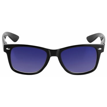 Classic Style Full Lens (No Bifocal) Reading Sunglasses for Men and Women - Blue - 2.75