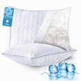 thumbnail image 1 of Cooling Pillows Queen Size 2 Pack, Shredded Memory Foam Pillows, Adjustable Firm Bed Pillows Cool Cold Pillow for Hot Side Back S, 1 of 1