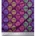 thumbnail image 1 of Soimoi Rayon Crepe Fabric Floral & Damask Ethnic Decor Fabric Printed Yard 46 Inch Wide, 1 of 3