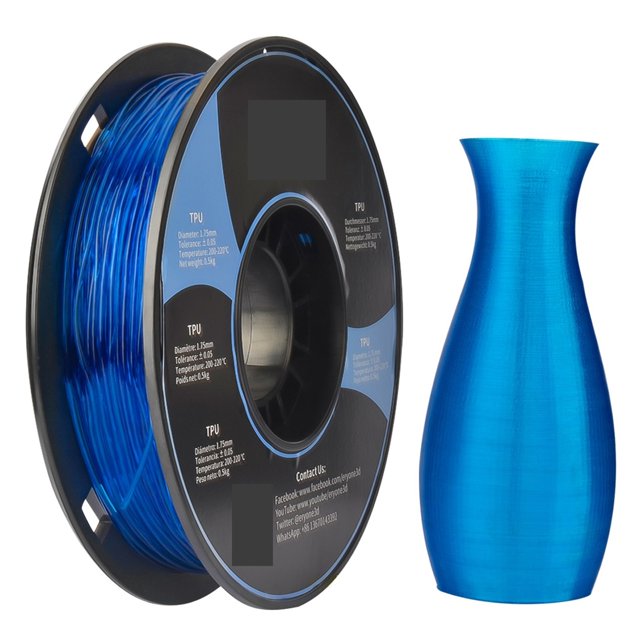 Flexible TPU Filament 1 Spool 0.5kg 1.75mm Softness TPU Filament For 3D Printer ,Easy to Use