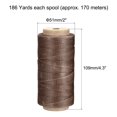 thumbnail image 2 of Unique Bargains 186 Yards 210D/1mm Leather Sewing Thread Polyester Waxed Cord, Coffee, 2 of 5