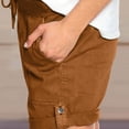 thumbnail image 2 of Plebaso Summer Womens Shorts Casual Drawstring Roll up Shorts Loose Solid Color Beach Shorts with Pockets, 2 of 5