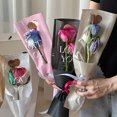 thumbnail image 3 of 10 Pcs Sac d'Emballage pour Fleurs à Manches Simple Rose « Love You », Sac d'Emballage pour Bouquet, Enveloppes Florales en Cellophane Transparent, Saint-Valentin, 3 of 4
