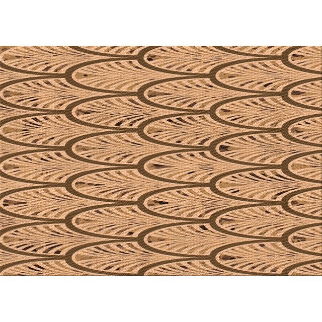Ahgly Tapis Rectangulaire Lavable en Machine Intérieur Transitionnel Jaune Orange, 5 Pieds x 7 Pieds