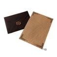 thumbnail image 2 of Deeceymbur Vintage Burgundy Linen Wax Kraft Lined Stationery Paper Set with Envelopes for Letters Invitations Greeting Cards Elegant Design Scrollwork Borders, 2 of 6