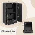 thumbnail image 3 of Costway 4 Drawer Freestanding Bathroom Floor Cabinet Adjustable Storage Cupboard, 3 of 10