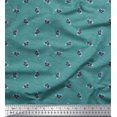 thumbnail image 1 of Soimoi Tissu de Poly Georgette Bleu Imprimé par Yard 42 Pouces de Large, 1 of 2