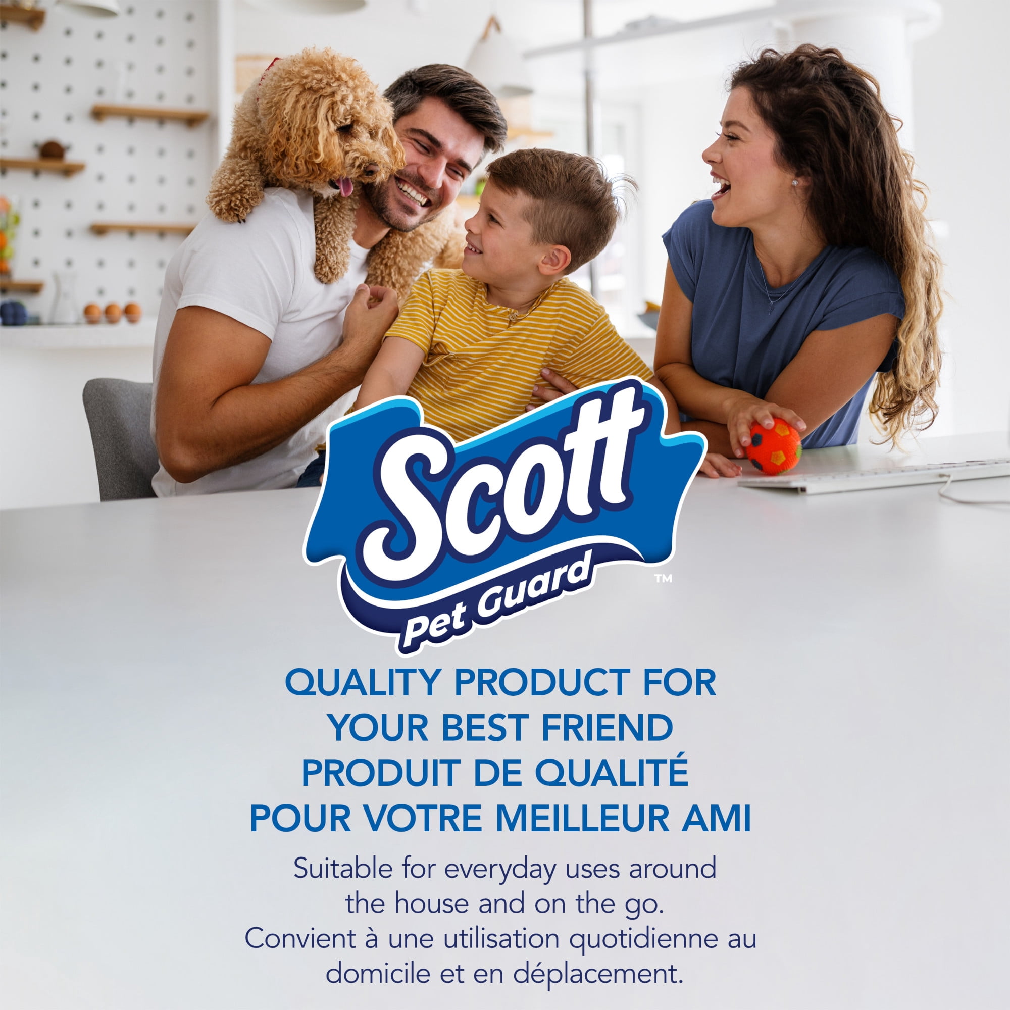 Scott Pet Guard Tapis de Propreté pour Chiens - d'Entraînement Chiots, Moyens & Grands jusqu'à 12 Heures d'Absorption et Contrôle des Odeurs Facilement Jetables Grande Taille 22 Pouces x Lot 100