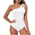 thumbnail image 1 of Atogsazn Maillots de Bain une Pièce pour Femmes Modestes Décontractés d'Été Plage Maillots de Bain pour Femmes une Pièce Maillots de Bain 01-White S Mode, 1 of 5