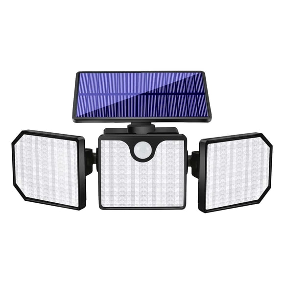 Solar Outdoor Lights 230 Led 2200Lm Led Solar Motion Sensor Light, 3 Outdoor Adjustable Head Safety Led Lights, Ip65 Motion Sensor Outdoor Lights